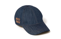MIU MIU Fabric Baseball Caps Women's Blue