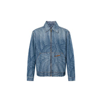 LOUIS VUITTON 2020s X Yk Dots print Denim Jacket