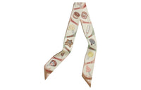 HERMES Silk Scarves Women's Beige Yellow