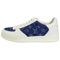 LOUIS VUITTON Rivoli Low-Top Skateboard Shoes Men's White Blue