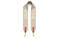 CELINE Jacquard Wool Short Shoulder Strap Bag Women's Beige/White