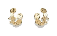 CHANEL Metal Earrings Women's Gold