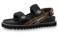 LOUIS VUITTON Paseo Comfort Beach Sandals Women's Black