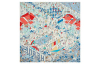 HERMES Silk Scarves Women's Blue