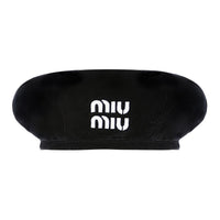 MIU MIU Cotton Berets Women's Black