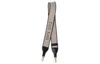 MIU MIU Fabric With Leather Bag Strap Women's Black
