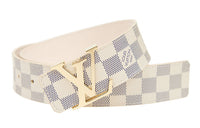 LOUIS VUITTON Elegant Plaid Smooth Buckle Unisex Width: 4cm