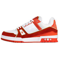 LOUIS VUITTON Trainer Low Top Skateboard Shoes Men's Orange