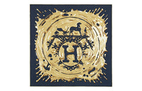 HERMES Silk Scarves Unisex Blue