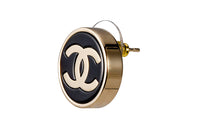 CHANEL Stud Earrings Women's Black