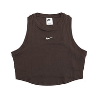 (WMNS) Nike Sportswear Essentials Ribbed Cropped Tank Top 'Brwon' FB8280-237