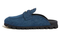 MIU MIU Closed Toe Slippers Women's Blue