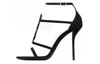 SAINT LAURENT Strap Sandals 10cm Women's Black