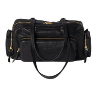 MIU MIU Lambskin Shoulder Bag Women's Black