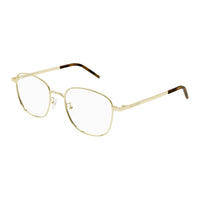 SAINT LAURENT Metal Square Eyeglass Frames Men's Gold