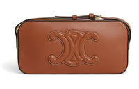 CELINE Triomphe Arc De Triomphe Cow Leather Shoulder Bag Handbag Shoulder Bag Women's Brown