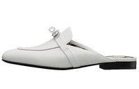 HERMES Oz Wrap-toe Slippers Women's White