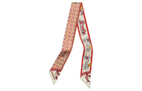 HERMES Silk Scarves Women's Garnet Red