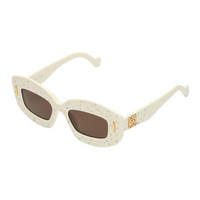LOEWE PVC Polyvinyl Chloride Acetate Square Sunglasses Women's White