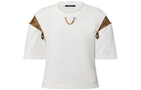 LOUIS VUITTON FW23 Drop Shoulder Sleeve T-Shirt Women's White