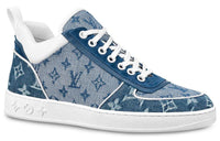 LOUIS VUITTON Lv Boombox Monogram Sneakers Denim Blue Women's
