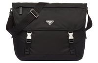 PRADA Fabric Messenger Bag, Crossbody Bag, Shoulder Bag Men's Black