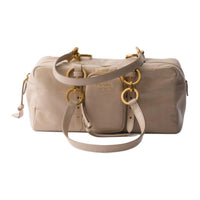PRADA Calfskin Shoulder Bag Medium Size Women's Pink Pink