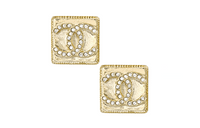 CHANEL 22c Early Spring Stud Earrings Women's Gold