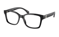 CHANEL Plate Frame Square Eyeglass Frames Unisex Black