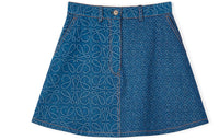 LOEWE Anagram Denim Mini Skirt 'Indigo Blue'