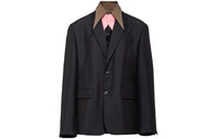 PRADA Detachable-Collar Single-Breasted Blazer
