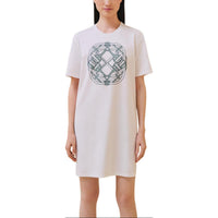 HERMES Short-Sleeved Dresses Women's White