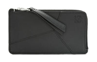 LOEWE Puzzle Cow Leather Card Holder Men's Black