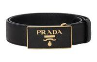 PRADA Logo Plaque Belt