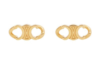 CELINE Triomphe Gourmette Studs In Brass With Gold Finish