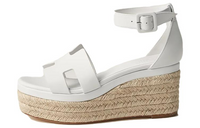 HERMES Strap Sandals 8.5cm Women's White