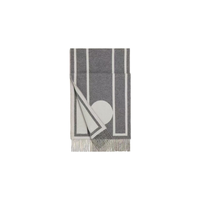 HERMES Knit Scarves Unisex Gray