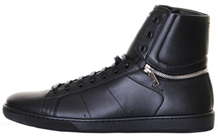 حذاء كاجوال رجالي من SAINT LAURENT برقبة عالية باللون الأسود