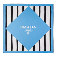 PRADA Silk Scarves Women's Sea Blue