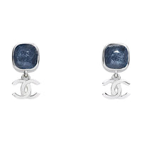 CHANEL Stud Earrings Women's Silver