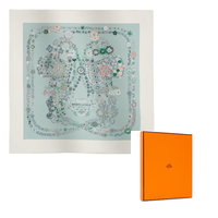 HERMES Silk Silk Scarves Unisex Blue