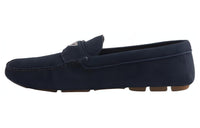 PRADA Triangle-logo Suede Loafers
