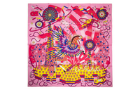 HERMES Silk Scarves Women's Pink