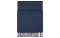 HERMES Cashmere Knit Scarf Men's Blue