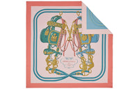 HERMES Silk Scarves Unisex Pink