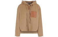 جاكيت LOEWE بغطاء رأس وسحاب "Camel"