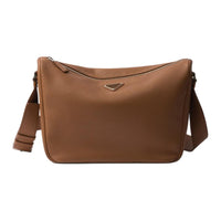 PRADA Calfskin Shoulder Bag Women's Brandy
