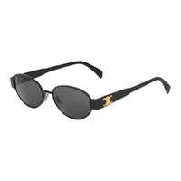 CELINE Metal Oval Sunglasses Women's Black
