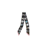 HERMES Silk Scarves Women's Black