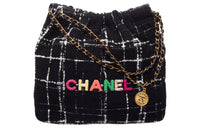 CHANEL Wool Twill Soft Woolen Handbag, Shoulder Bag Women's